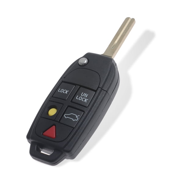 5 Buttons Car Key Fob Case Flip Shell Uncut Blade for Volvo XC70 2004-2007