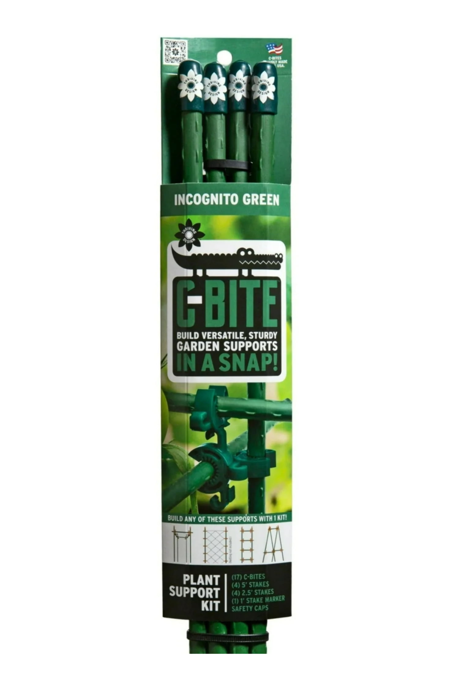 CBITE 5' DIY Garden Stake Support Kit Versatile Vegetable Climber