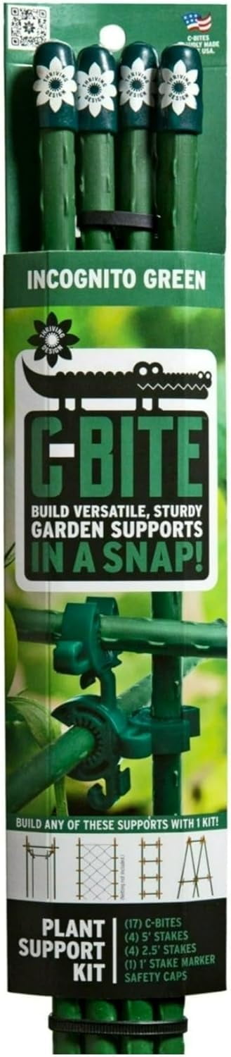 Incognito Green 60-Inch Metal Plant Support Kit with C-BITE Clips