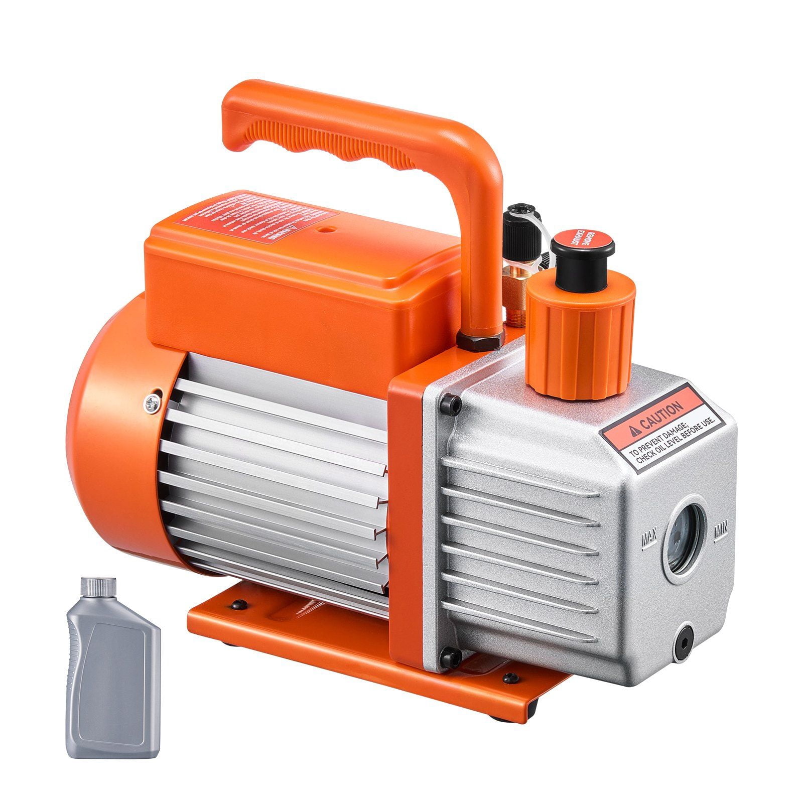 5 CFM Rotary Vane Vacuum Pump for HVAC Systems - Includes Oil