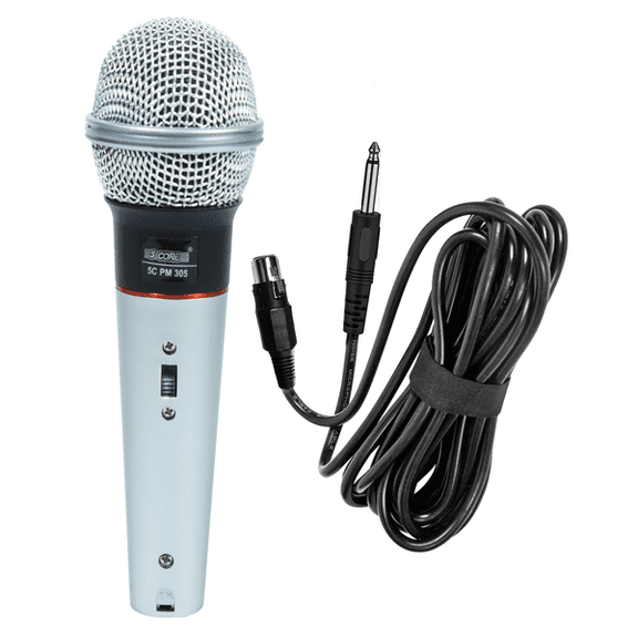 5 CORE Microphone Dynamic Vocal Handheld Mic Cardioid Unidirectional Microfono w On Off Switch + XLR Audio Cable for Singing Karaoke Public Speaking & Parties - PM 305