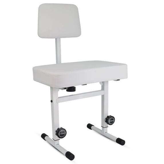 5 Core Piano Bench 3" Padded Cushioned Stool w Backrest Heavy Duty Musician Chair Height Adjustable
