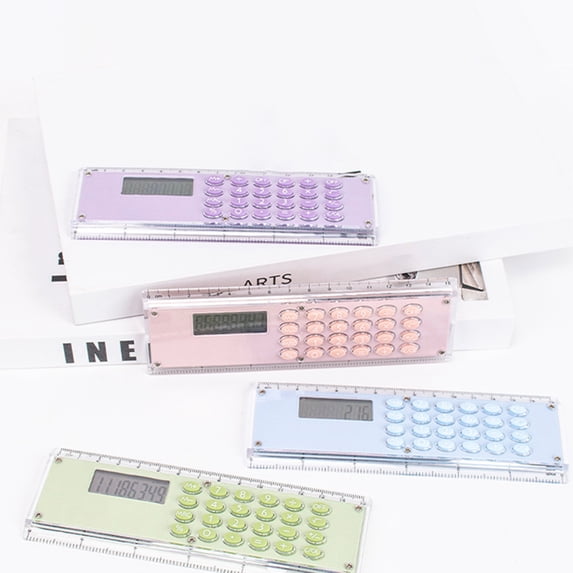 Under $5 Calculator Ruler 2 in 1 6 Inch Basic Math Operations Measuring Tool Portable Mini Calculator Ruler for Kids Teens College Office Desk Supplies by PALIFEUR