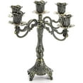thumbnail image 1 of 5-Candle Metal Candelabra, 10 Inch Tall 5 Arms Candle Holder Stick for Taper Candles, Vintage Candelabra Candle Stand for Home Decor, Event, Wedding, Party$$, 1 of 7
