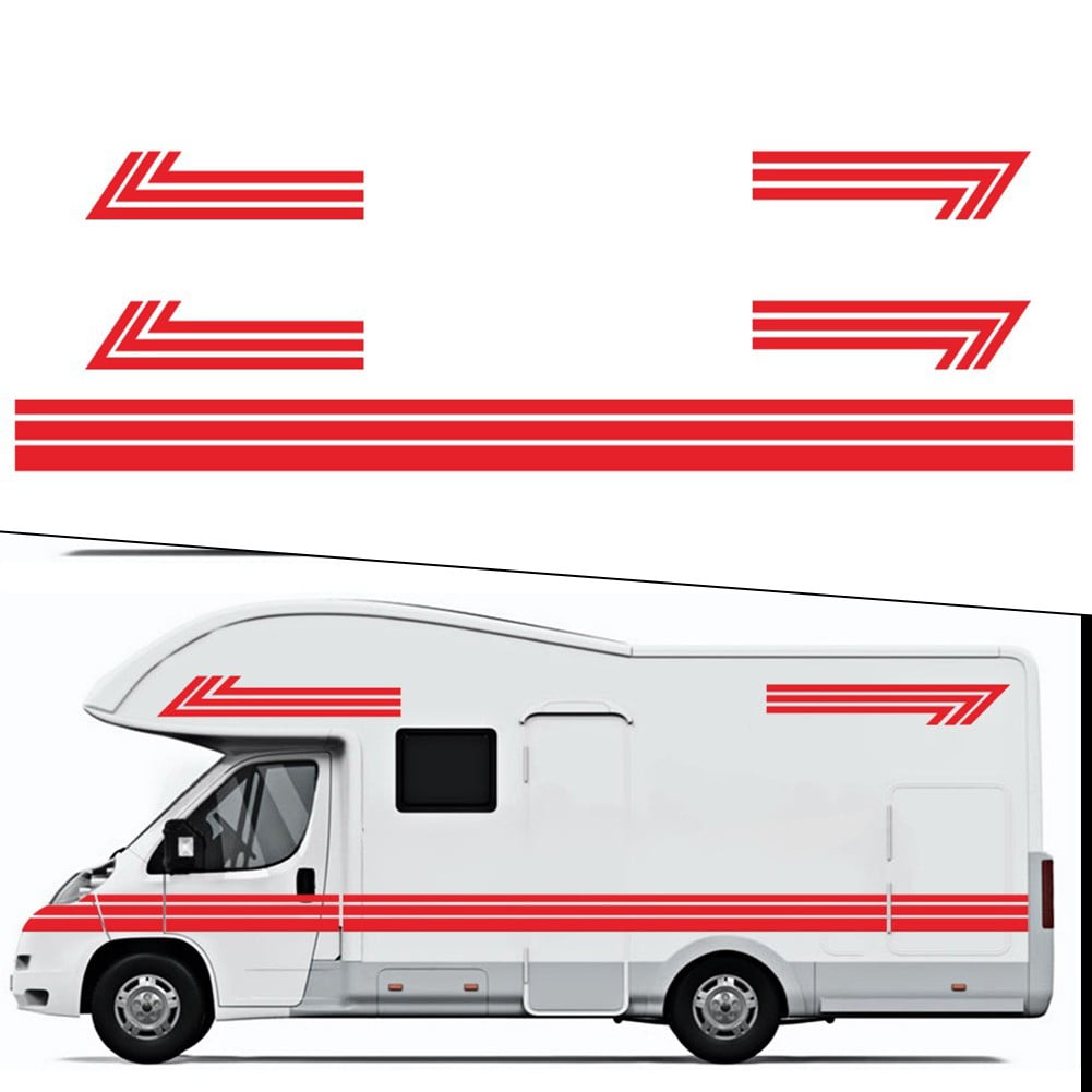 5×Car RV Caravan Decals Motorhome Stripes Decal Large Vinyl Decals
