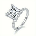 thumbnail image 1 of 5 Carat 925 Silver Moissanite Ring Women's Wedding Promise Engagement Ring, Party Birthday Anniversary Gift, 1 of 7