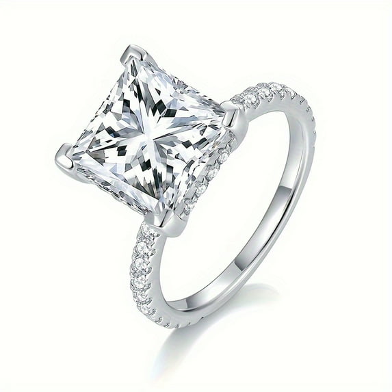5 Carat 925 Silver Moissanite Ring Women's Wedding Promise Engagement Ring, Party Birthday Anniversary Gift