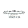 thumbnail image 1 of 5 Carat Bezel Set Diamond Tennis Bracelet in 10K White Gold (7.5 Inch), 1 of 3