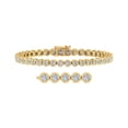 thumbnail image 1 of 5 Carat Bezel Set Diamond Tennis Bracelet in 10K Yellow Gold (7.5 Inch), 1 of 3