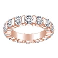 thumbnail image 1 of AFFY 5 Carat (Ctw) Round Cut White Natural Diamond Bar Set Eternity Wedding Band Ring In 14k Solid Rose Gold Ring Size-7, 1 of 1