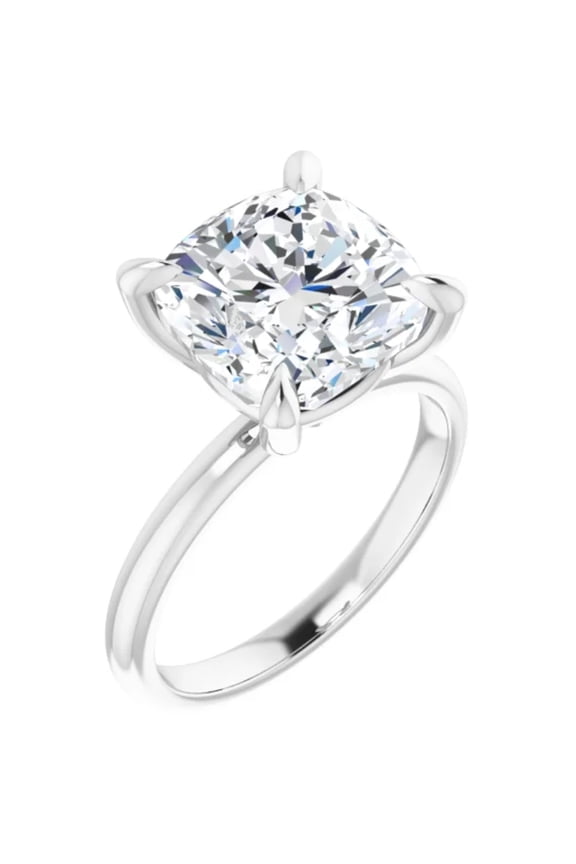 5 Carat Cushion Lab Grown Diamond Engagement Ring