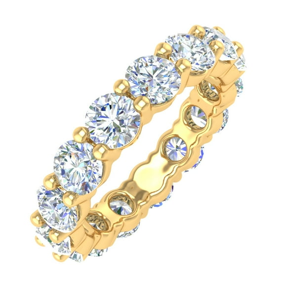 5 Carat Diamond Eternity Wedding Band Ring in 14K Yellow Gold - IGI Certified (Ring Size 7) (Value Collection)