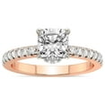 thumbnail image 1 of 5 Carat IGI Certified Cushion Shape Lab Grown Diamond Engagement Ring | 14K Rose Gold |Galen Secret Halo Diamond Ring | FG-VS1-VS2 Quality Friendly Diamonds, 1 of 1
