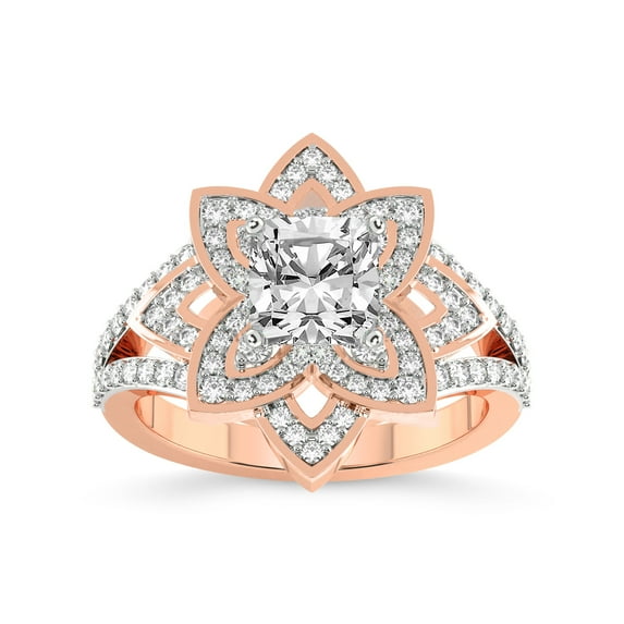 5 Carat IGI Certified Cushion Shape Lab Grown Diamond Engagement Ring | 14K Rose Gold | Indigo Vintage Diamond Ring | FG-VS1-VS2 Quality Friendly Diamonds