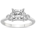 thumbnail image 1 of 5 Carat IGI Certified Cushion Shape Lab Grown Diamond Engagement Ring | 14K White Gold |Amore Side Stone Diamond Ring | FG-VS1-VS2 Quality Friendly Diamonds, 1 of 4