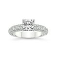 thumbnail image 1 of 5 Carat IGI Certified Cushion Shape Lab Grown Diamond Engagement Ring | 14K White Gold |Casimer Side Stone Diamond Ring | FG-VS1-VS2 Quality Friendly Diamonds, 1 of 4