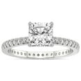 thumbnail image 1 of 5 Carat IGI Certified Cushion Shape Lab Grown Diamond Engagement Ring | 14K White Gold | Claire Full Eternity Diamond Ring | FG-VS1-VS2 Quality Friendly Diamonds, 1 of 4