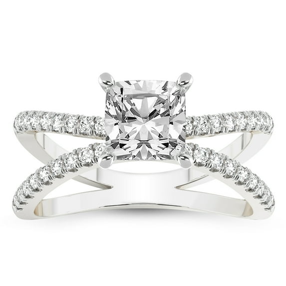IGI Certified 5 Carat Cushion Shape Lab Grown Diamond Engagement Ring | 14K White Gold | Antique Allure Vintage Lab Diamond Ring | FG-VS1-VS2 Quality Friendly Diamonds