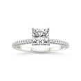 thumbnail image 1 of 5 Carat IGI Certified Cushion Shape Lab Grown Diamond Engagement Ring | 14K White Gold |Grace Micro Pave Eternity Diamond Ring | FG-VS1-VS2 Quality Friendly Diamonds, 1 of 4