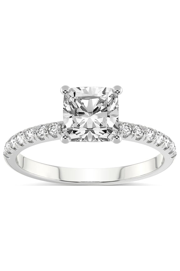 5 Carat IGI Certified Cushion Shape Lab Grown Diamond Engagement Ring | 14K White Gold |Olivia Secret Halo Diamond Ring | FG-VS1-VS2 Quality Friendly Diamonds