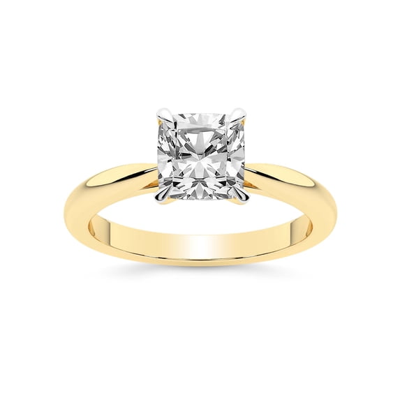 5 Carat IGI Certified Cushion Shape Lab Grown Diamond Engagement Ring | 14K Yellow Gold | Azalea Classic Solitaire Diamond Ring | FG-VS1-VS2 Quality Friendly Diamonds