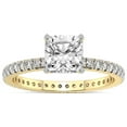 thumbnail image 1 of 5 Carat IGI Certified Cushion Shape Lab Grown Diamond Engagement Ring | 14K Yellow Gold | Claire Full Eternity Diamond Ring | FG-VS1-VS2 Quality Friendly Diamonds, 1 of 4