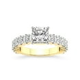 thumbnail image 1 of 5 Carat IGI Certified Cushion Shape Lab Grown Diamond Engagement Ring | 14K Yellow Gold |Lillian Oval Shape Side Diamond Eternity Diamond Ring | FG-VS1-VS2 Quality Friendly Diamonds, 1 of 5