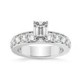 thumbnail image 1 of IGI Certified 5 Carat Emerald Shape Lab Grown Diamond Engagement Ring | 14K White Gold | Adele Side Stone Lab Diamond Ring | FG-VS1-VS2 Quality Friendly Diamonds, 1 of 6