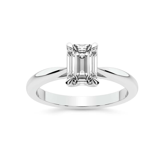 5 Carat IGI Certified Emerald Shape Lab Grown Diamond Engagement Ring | 14K White Gold | Azalea Classic Solitaire Diamond Ring | FG-VS1-VS2 Quality Friendly Diamonds