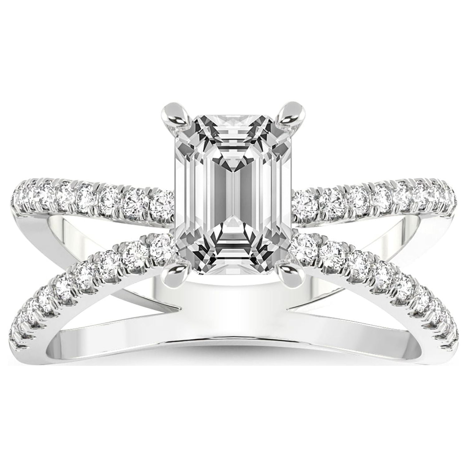 5 Carat IGI Certified Emerald Shape Lab Grown Diamond Engagement Ring