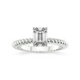 thumbnail image 1 of 5 Carat IGI Certified Emerald Shape Lab Grown Diamond Engagement Ring | 14K White Gold |Sansa Solitaire Diamond Ring | FG-VS1-VS2 Quality Friendly Diamonds, 1 of 4