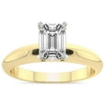 thumbnail image 1 of 5 Carat IGI Certified Emerald Shape Lab Grown Diamond Engagement Ring | 14K Yellow Gold |Eloise Solitaire Knife Edge Diamond Ring | FG-VS1-VS2 Quality Friendly Diamonds, 1 of 4
