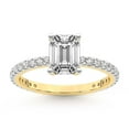 thumbnail image 1 of 5 Carat IGI Certified Emerald Shape Lab Grown Diamond Engagement Ring | 14K Yellow Gold |Emily Eternity Diamond Ring | FG-VS1-VS2 Quality Friendly Diamonds, 1 of 5