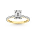 thumbnail image 1 of 5 Carat IGI Certified Emerald Shape Lab Grown Diamond Engagement Ring | 14K Yellow Gold |Emily Eternity Diamond Ring | FG-VS1-VS2 Quality Friendly Diamonds, 1 of 5