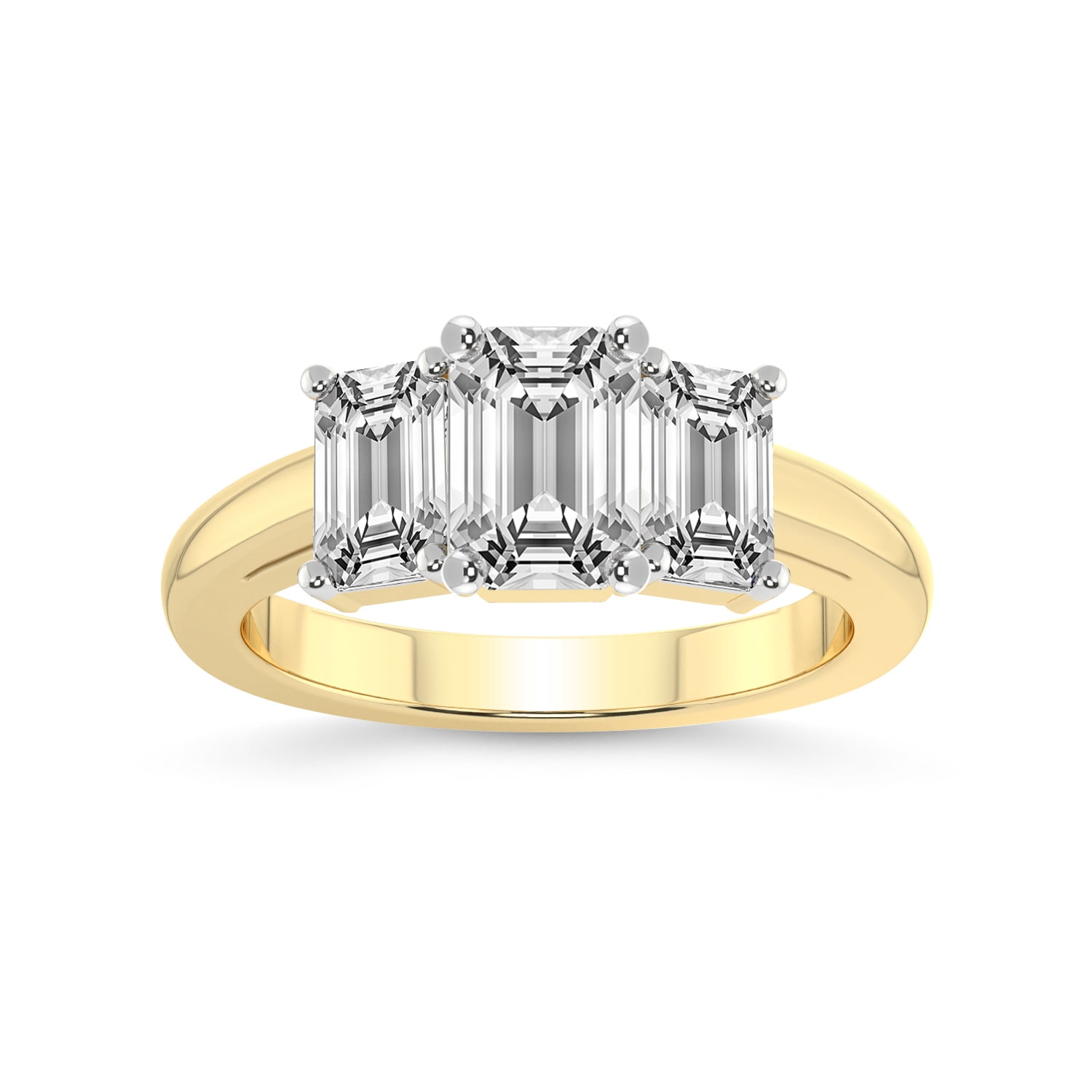 IGI Certified 5 Carat Emerald Shape Lab Grown Diamond Engagement Ring ...