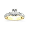 thumbnail image 1 of 5 Carat IGI Certified Emerald Shape Lab Grown Diamond Engagement Ring | 14K Yellow Gold |Lillian Oval Shape Side Diamond Eternity Diamond Ring | FG-VS1-VS2 Quality Friendly Diamonds, 1 of 5