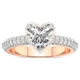 thumbnail image 1 of 5 Carat IGI Certified Heart Shape Lab Grown Diamond Engagement Ring | 14K Rose Gold |Eloa Secret Halo Diamond Ring | FG-VS1-VS2 Quality Friendly Diamonds, 1 of 4