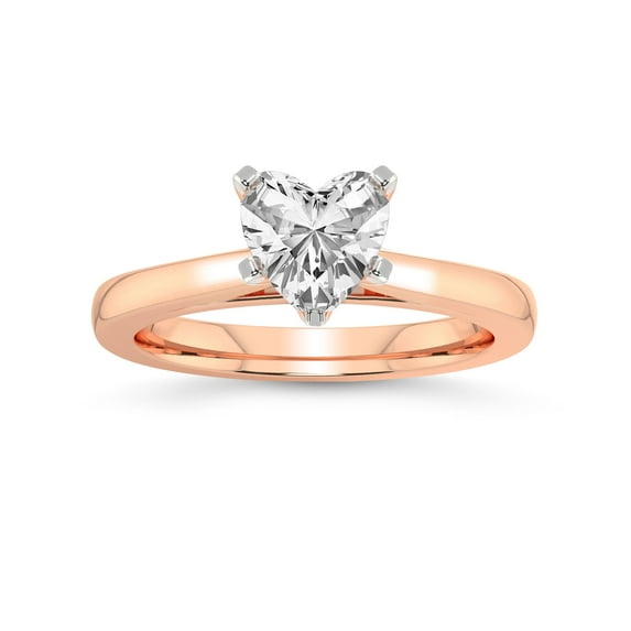 5 Carat IGI Certified Heart Shape Lab Grown Diamond Engagement Ring | 14K Rose Gold |Teagan Solitaire Diamond Ring | FG-VS1-VS2 Quality Friendly Diamonds