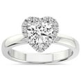 thumbnail image 1 of 5 Carat IGI Certified Heart Shape Lab Grown Diamond Engagement Ring | 14K White Gold |Anna Hidden Accents Halo Diamond Ring | FG-VS1-VS2 Quality Friendly Diamonds, 1 of 4