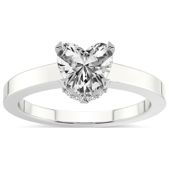 5 Carat IGI Certified Heart Shape Lab Grown Diamond Engagement Ring | 14K White Gold |Ember Secret Halo Diamond Ring | FG-VS1-VS2 Quality Friendly Diamonds