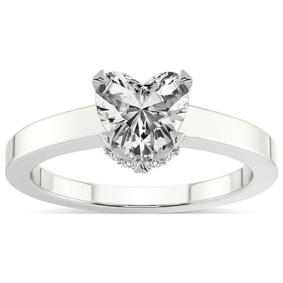 5 Carat IGI Certified Heart Shape Lab Grown Diamond Engagement Ring | 14K White Gold |Ember Secret Halo Diamond Ring | FG-VS1-VS2 Quality Friendly Diamonds