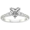 thumbnail image 1 of IGI Certified 5 Carat Heart Shape Lab Grown Diamond Engagement Ring | 14K White Gold |Geneva Side Stone Diamond Ring | FG-VS Quality Friendly Diamonds, 1 of 6