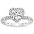 thumbnail image 1 of 5 Carat IGI Certified Heart Shape Lab Grown Diamond Engagement Ring | 14K White Gold |Klarissa Halo Diamond Eternity Diamond Ring | FG-VS1-VS2 Quality Friendly Diamonds, 1 of 4