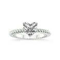 thumbnail image 1 of 5 Carat IGI Certified Heart Shape Lab Grown Diamond Engagement Ring | 14K White Gold |Sansa Solitaire Diamond Ring | FG-VS1-VS2 Quality Friendly Diamonds, 1 of 4