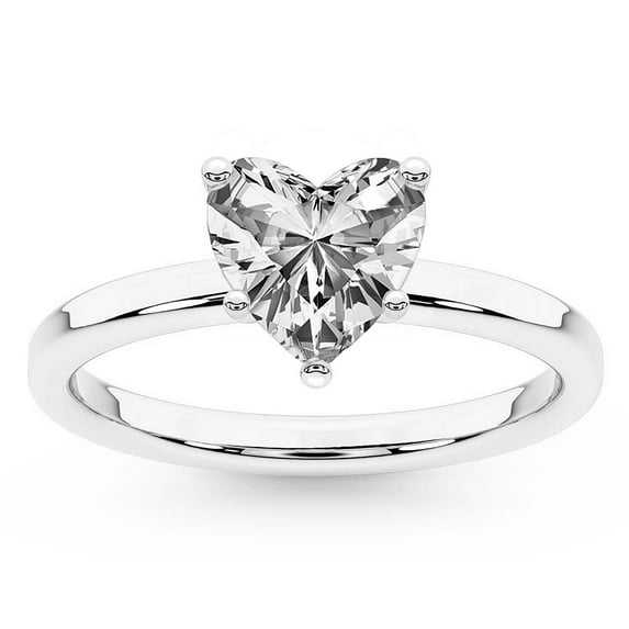 IGI Certified 5 Carat Heart Shape Lab Grown Diamond Engagement Ring | 14K White Gold | Solitaire Diamond Ring | FG-VS1-VS2 Quality Friendly Diamonds