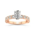 thumbnail image 1 of 5 Carat IGI Certified Oval Shape Lab Grown Diamond Engagement Ring | 14K Rose Gold |Cheryl Side Stone Diamond Ring | FG-VS1-VS2 Quality Friendly Diamonds, 1 of 5