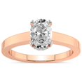 thumbnail image 1 of 5 Carat IGI Certified Oval Shape Lab Grown Diamond Engagement Ring | 14K Rose Gold |Ember Secret Halo Diamond Ring | FG-VS1-VS2 Quality Friendly Diamonds, 1 of 4