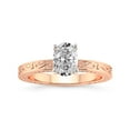 thumbnail image 1 of IGI Certified 5 Carat Oval Shape Lab Grown Diamond Engagement Ring | 14K Rose Gold | Ivory Vintage Solitaire Diamond Ring | FG-VS Quality Friendly Diamonds, 1 of 6