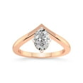 thumbnail image 1 of IGI Certified 5 Carat Oval Shape Lab Grown Diamond Engagement Ring | 14K Rose Gold | Janes Chevron Lab Diamond Ring | FG-VS1-VS2 Quality Friendly Diamonds, 1 of 6