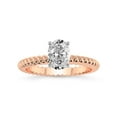 thumbnail image 1 of 5 Carat IGI Certified Oval Shape Lab Grown Diamond Engagement Ring | 14K Rose Gold |Sansa Solitaire Diamond Ring | FG-VS1-VS2 Quality Friendly Diamonds, 1 of 4